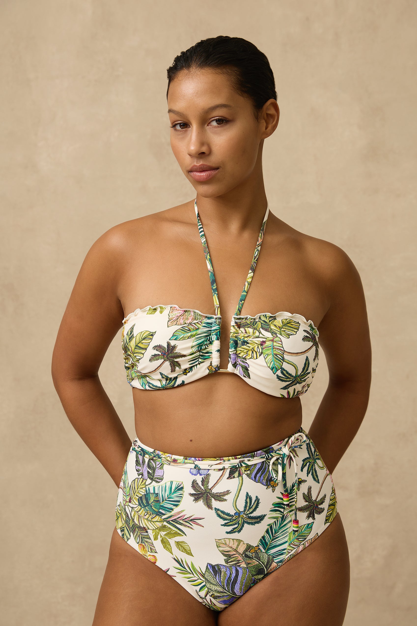 Catalina High Waist Belted Retro Pant - Bikini Bottoms - Monte & Lou
