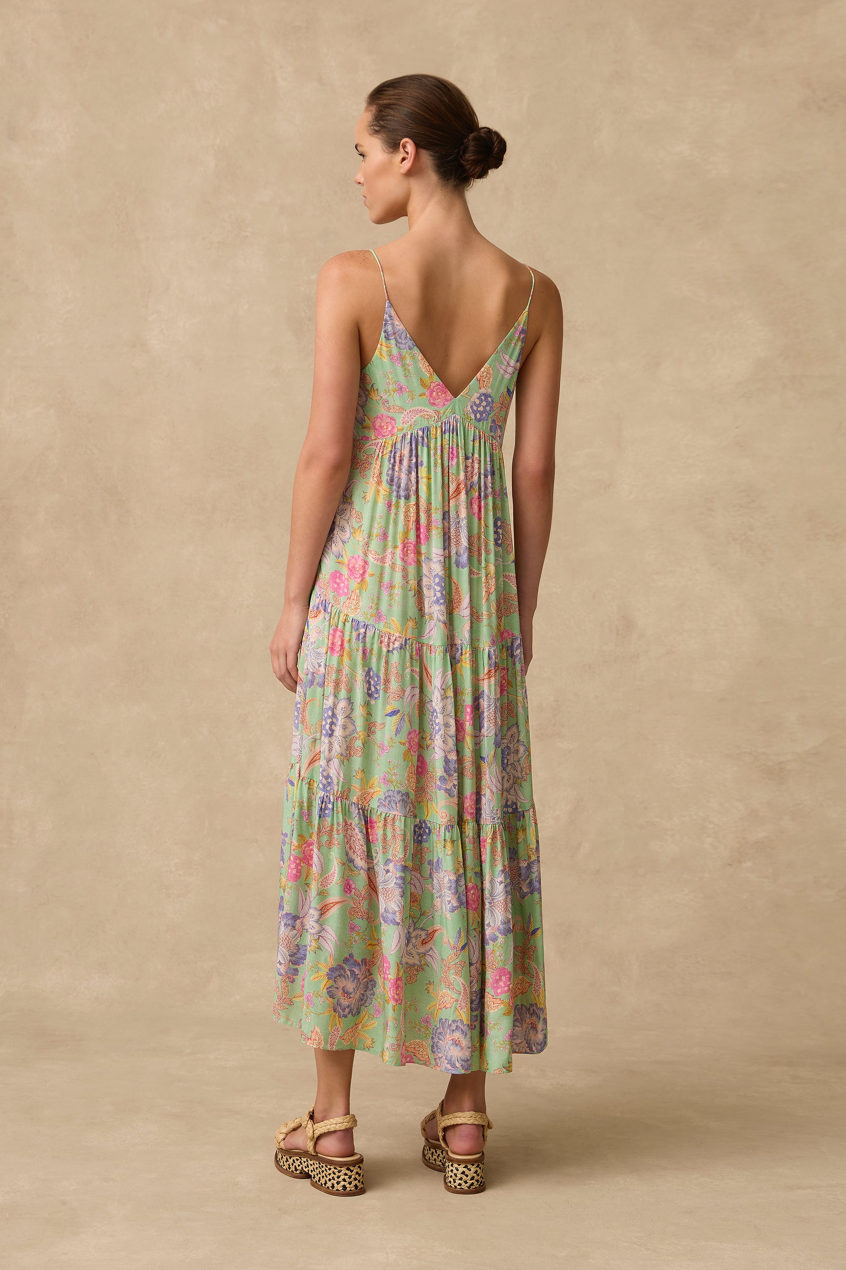 Jemma Tiered Midi Dress - Clothing - Monte & Lou