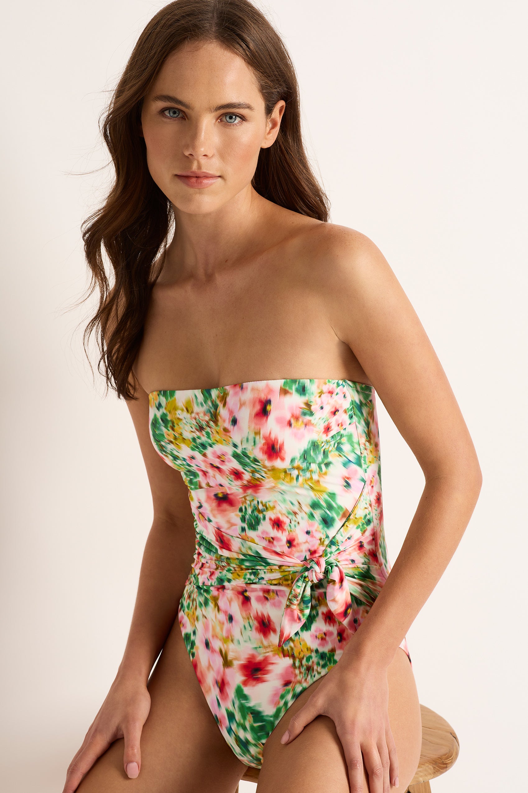 Chiara Scarf Tie Bandeau One Piece - One Piece - Monte & Lou