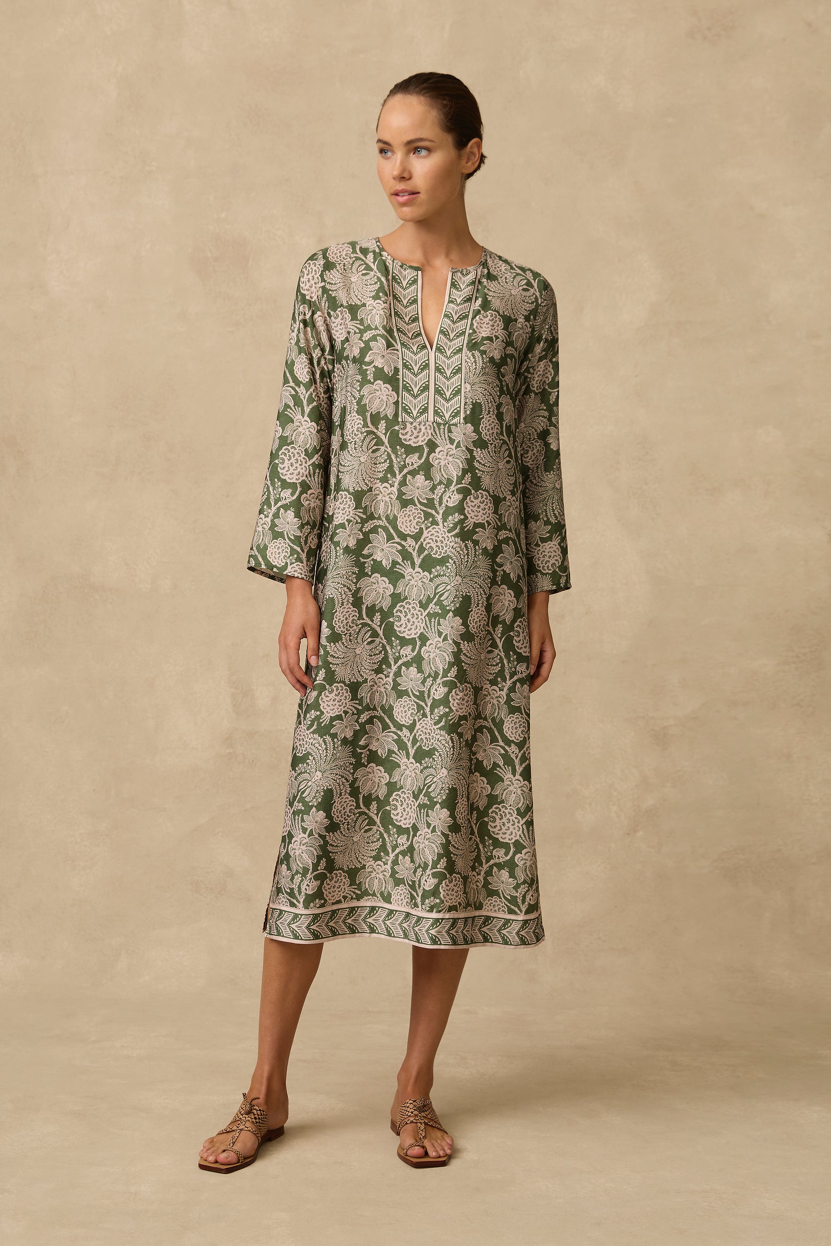 Zeni Long Kaftan - Clothing - Monte & Lou