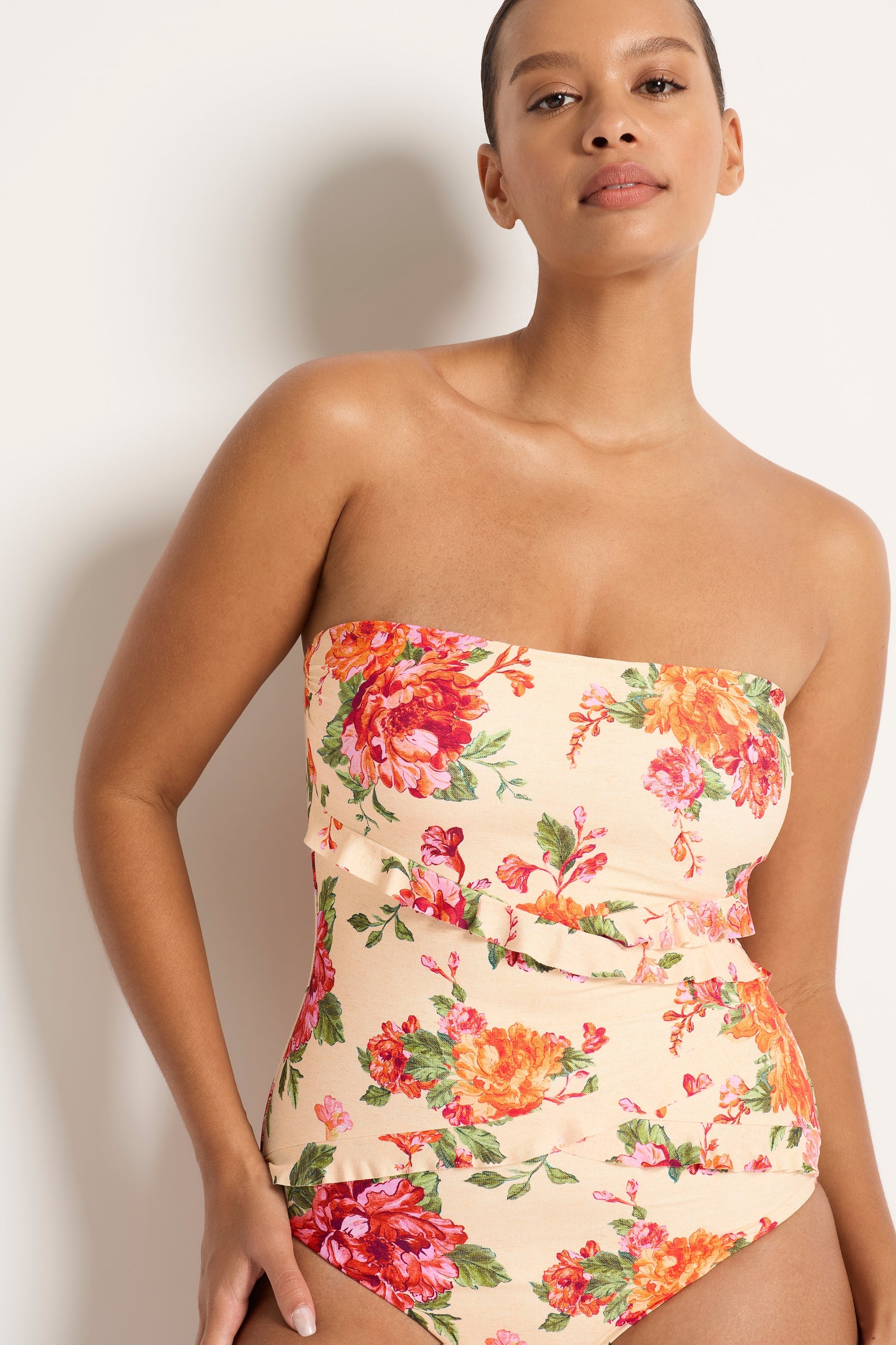 Delight Spliced Frill Bandeau One Piece - One Piece - Monte & Lou