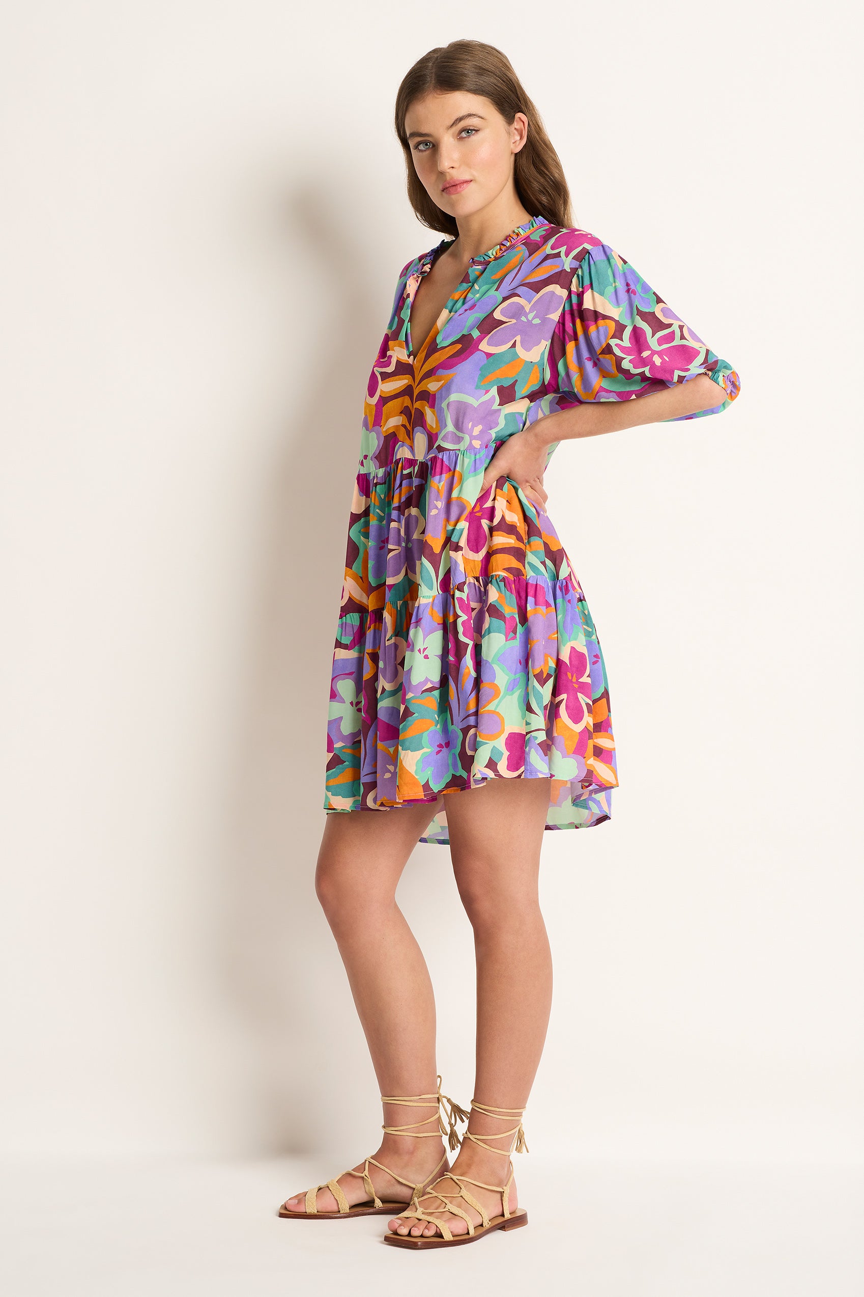 Marnie Tiered Mini Dress - Clothing - Monte & Lou