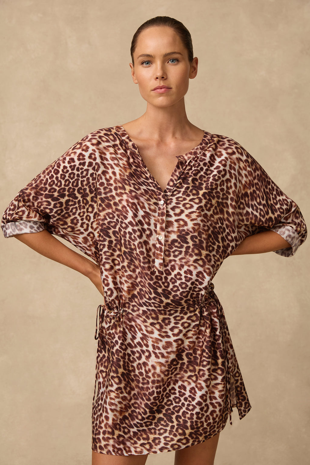Dolce 3/4 Sleeve Shirt Dress