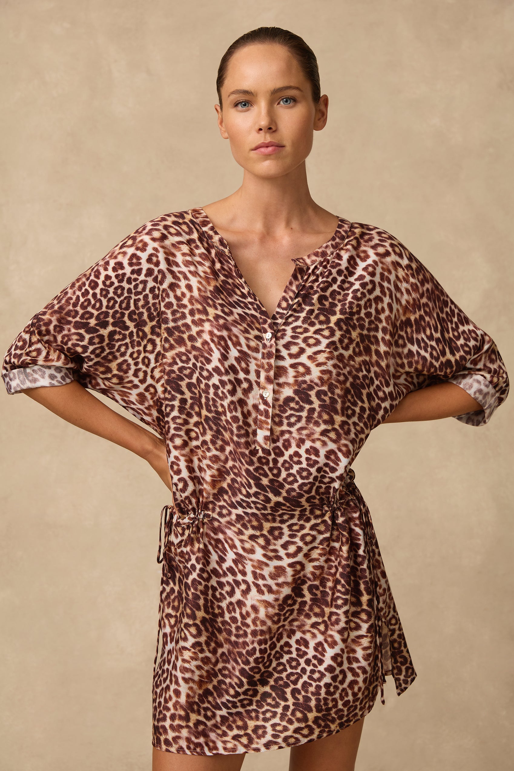 Dolce 3/4 Sleeve Shirt Dress