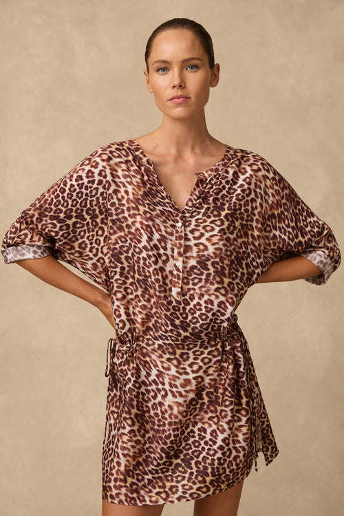 Dolce 3/4 Sleeve Shirt Dress