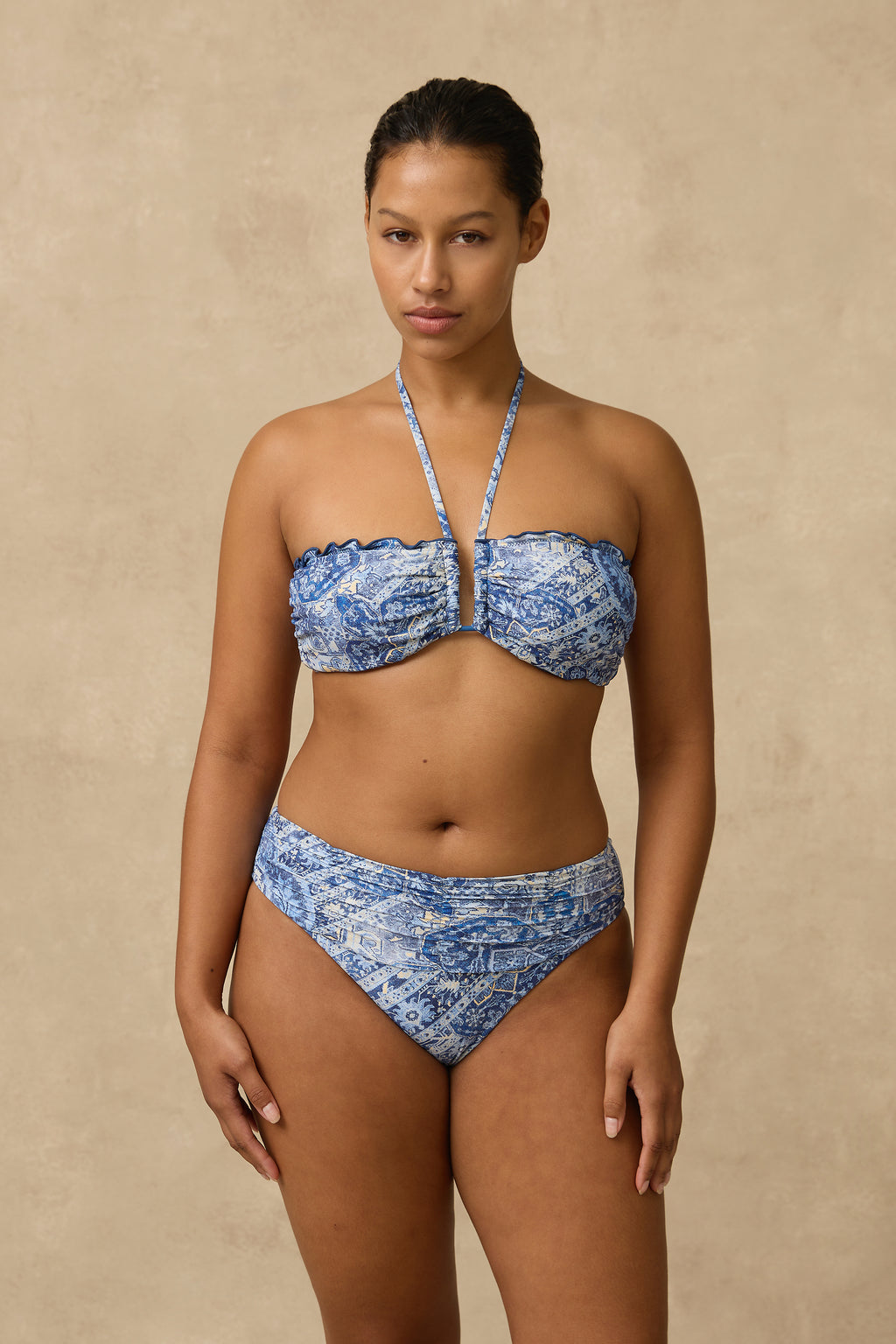 Lauren DD/E Coral Edge Bandeau - Bikini Tops - Monte & Lou