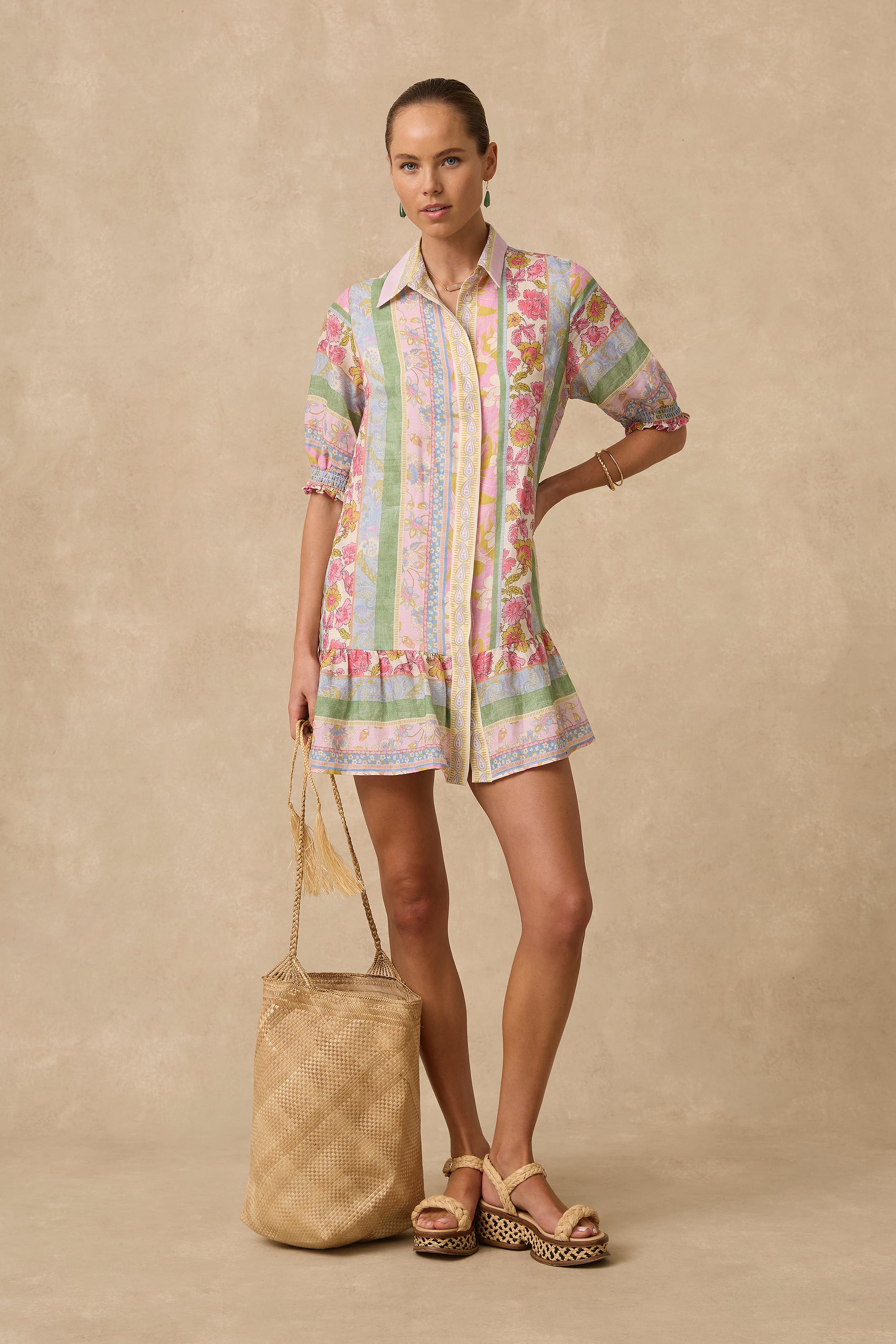 Valetta Tiered Shirt Dress