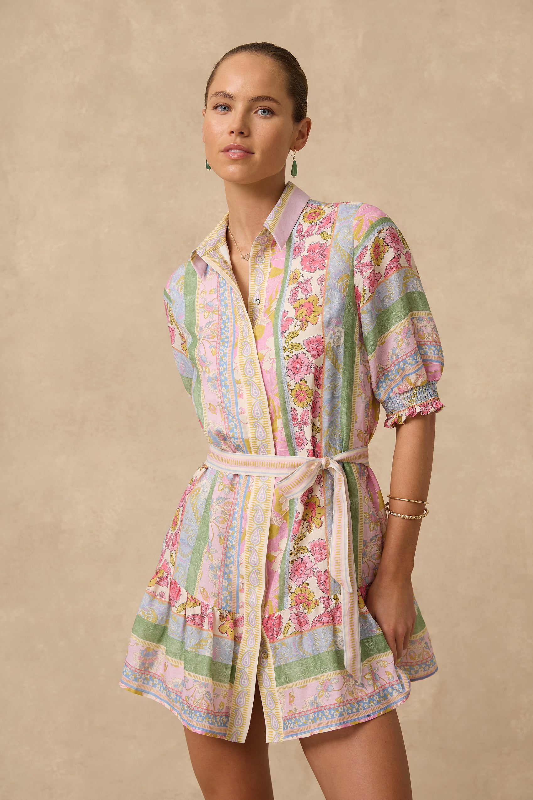 Valetta Tiered Shirt Dress
