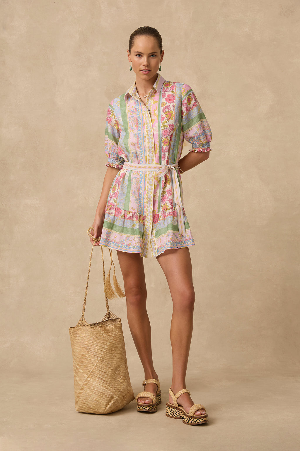 Valetta Tiered Shirt Dress
