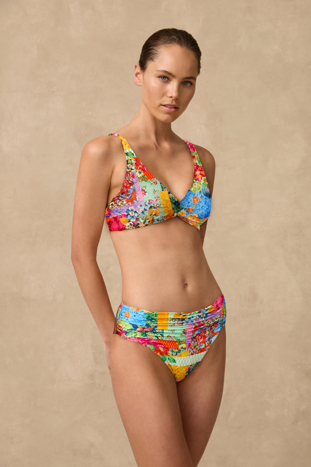 Stevie Multi Fit Twist Crop - Bikini Tops - Monte & Lou