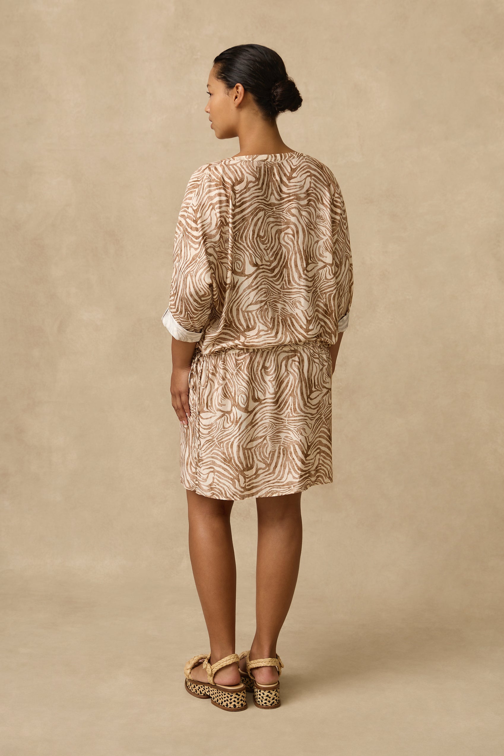 Nova 3/4 Sleeve Shirt Dress - Clothing - Monte & Lou
