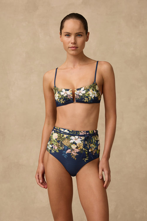 Maya High Waist Belted Retro Pant