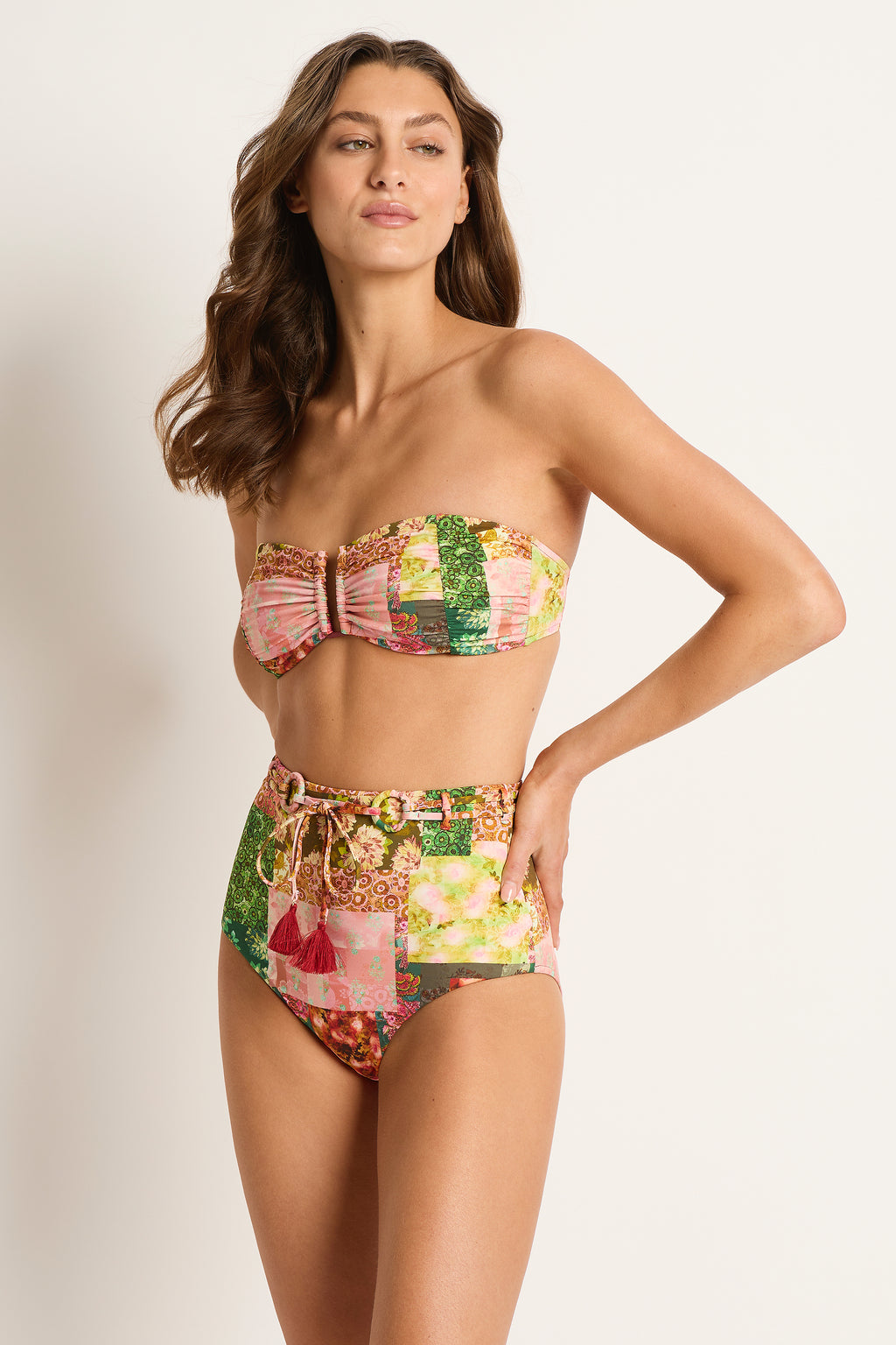 Shari Ruched U Wire Bandeau Bra - Bikini Tops - Monte & Lou