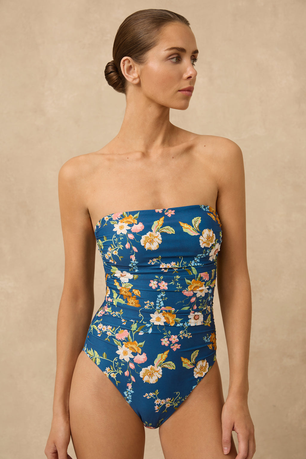 Jasmin Ruched Bandeau One Piece