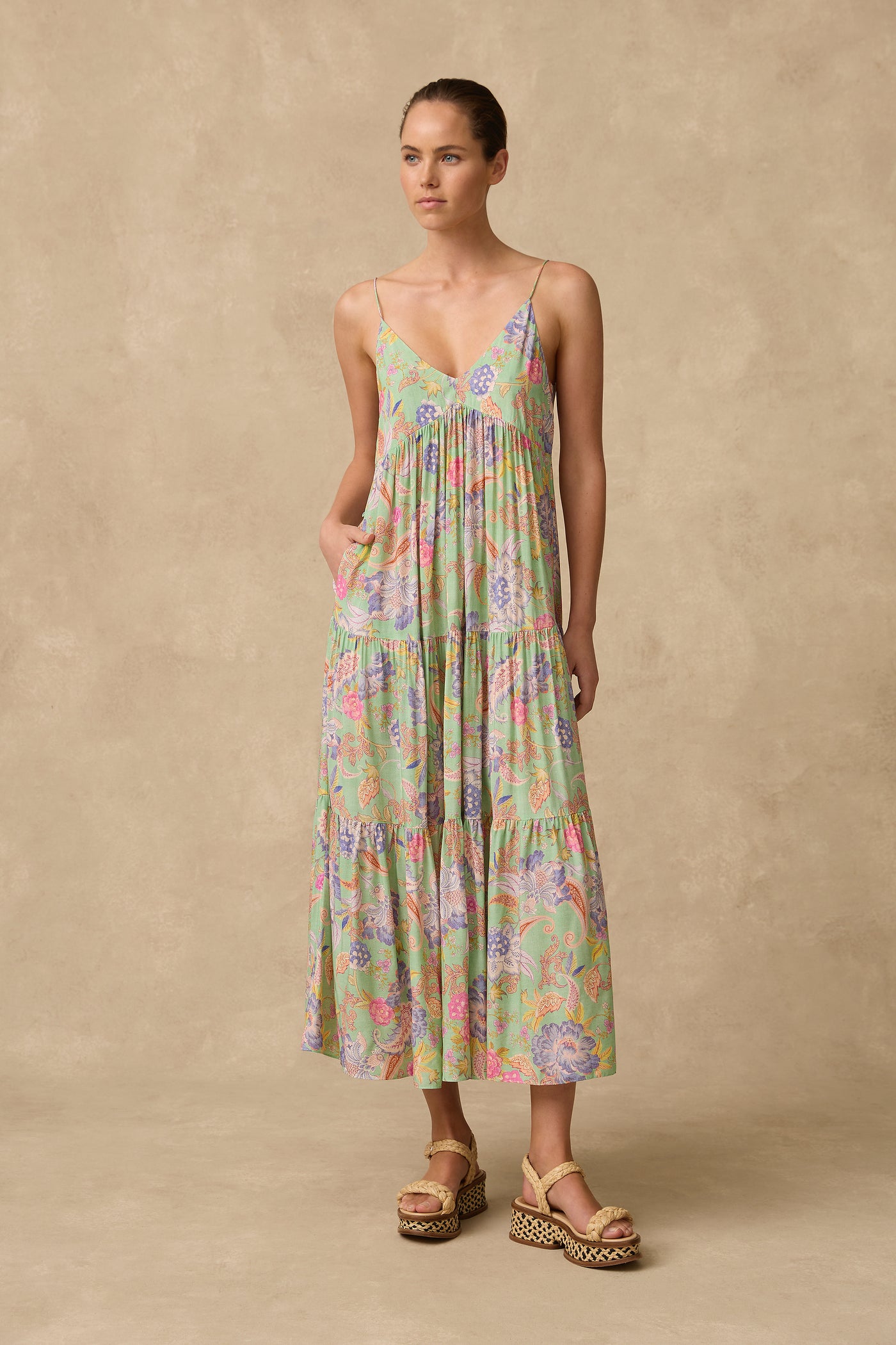 Jemma Tiered Midi Dress