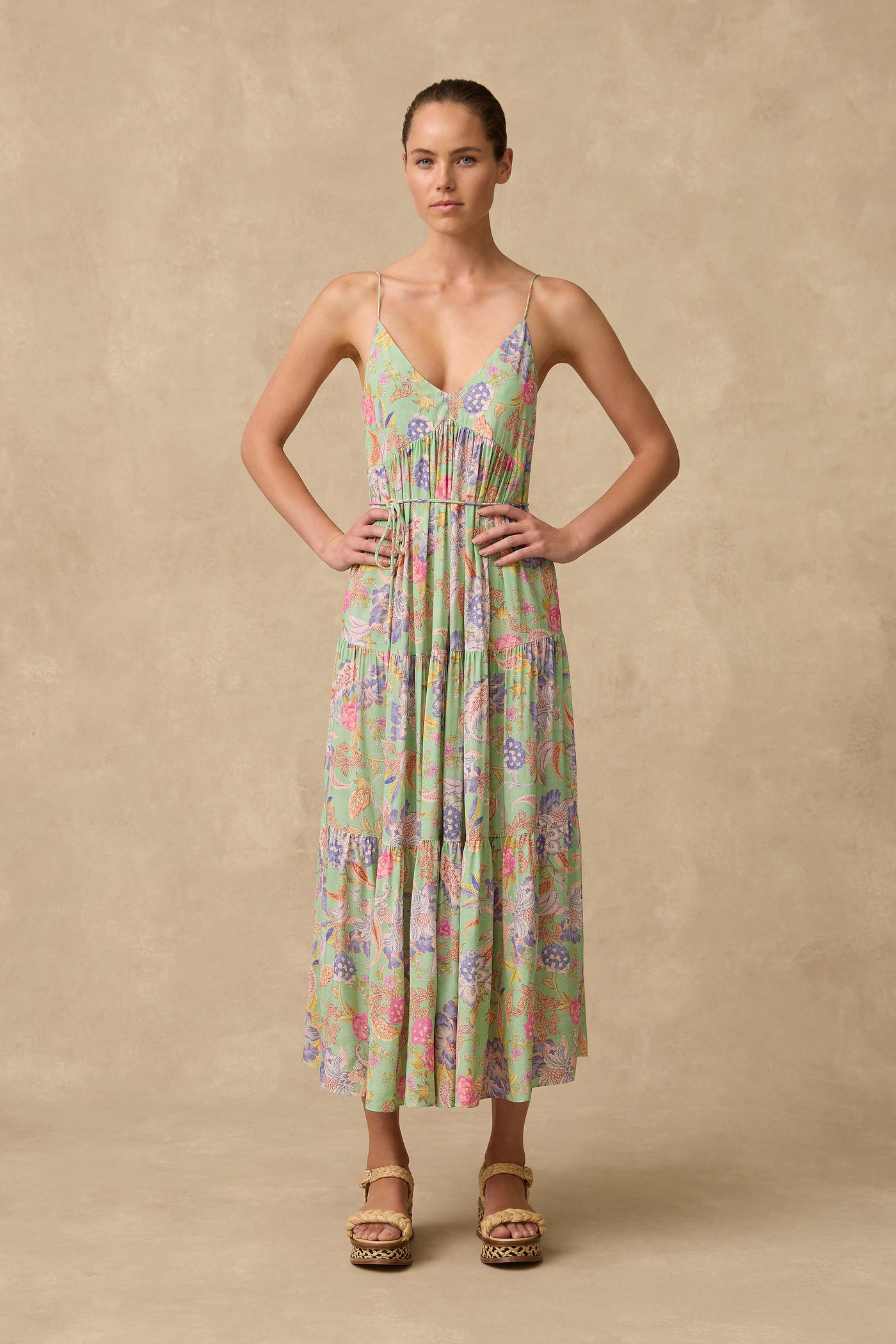 Jemma Tiered Midi Dress