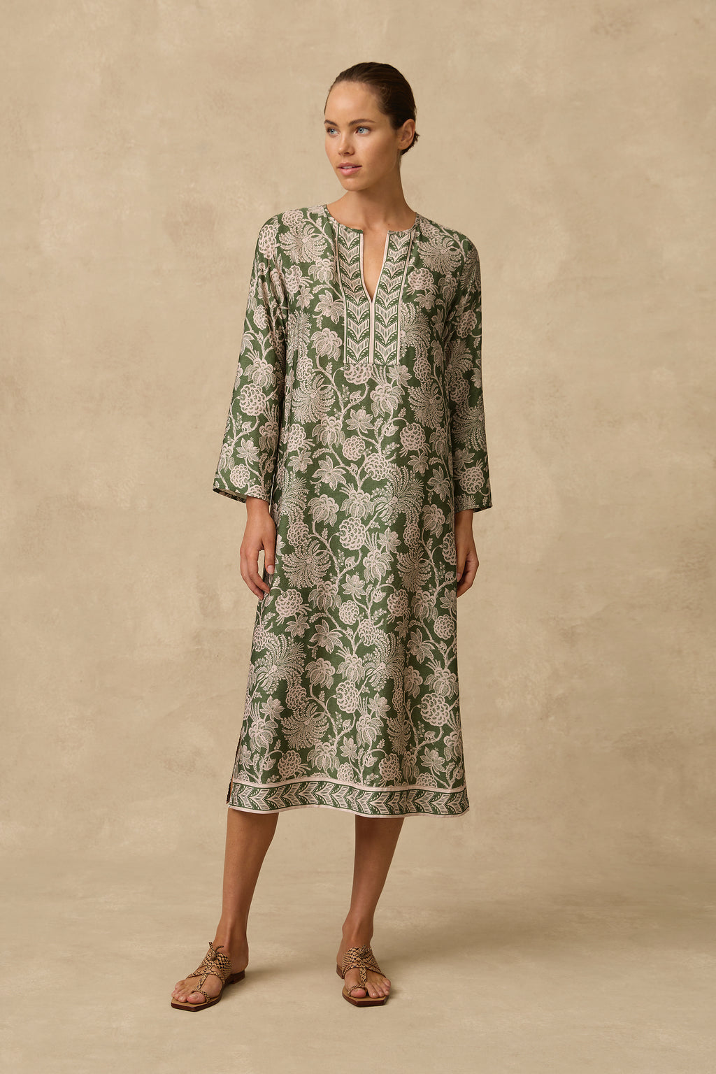 Zeni Long Kaftan - Clothing - Monte & Lou