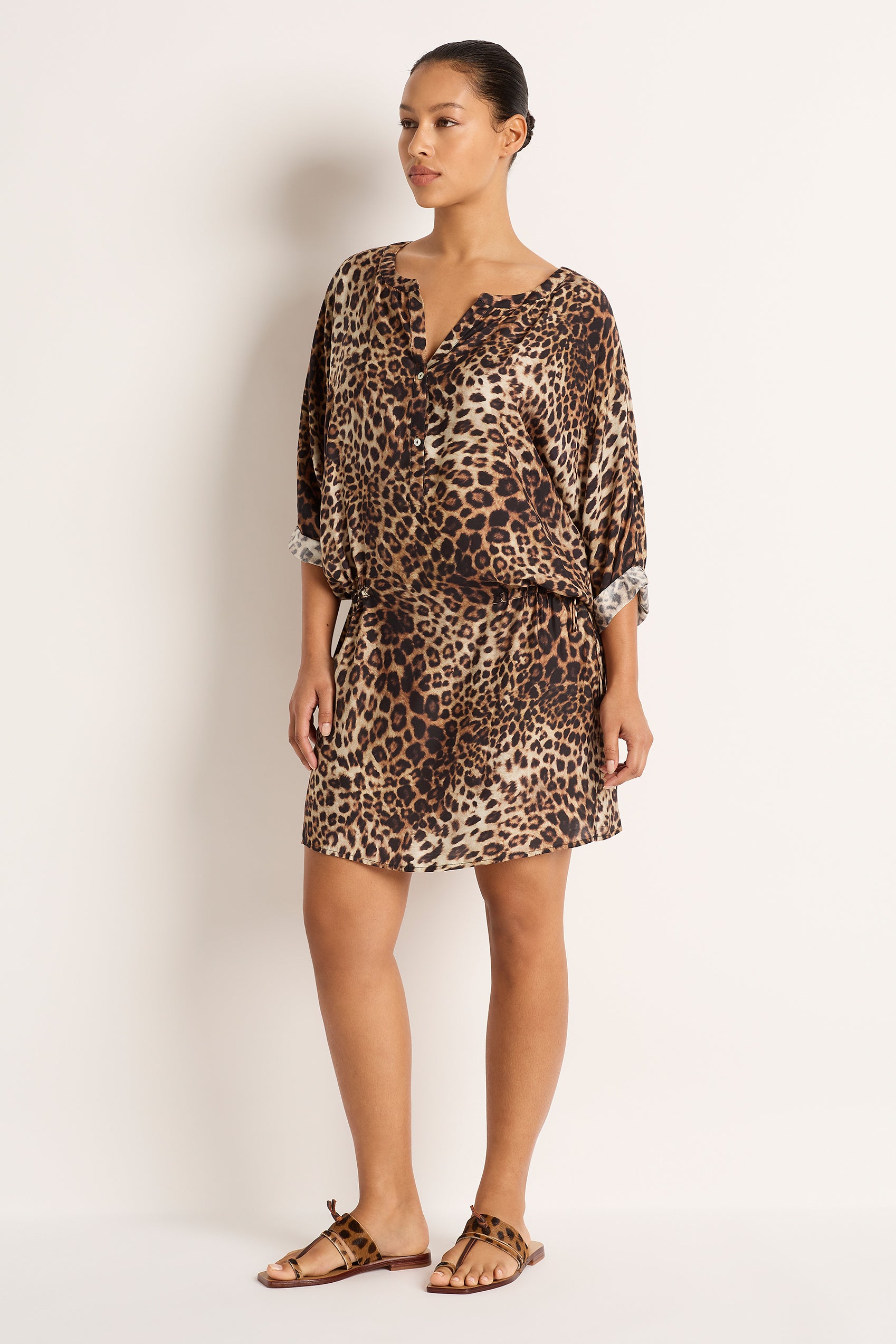 Romeo 3/4 Sleeve Shirt Dress - Clothing - Monte & Lou
