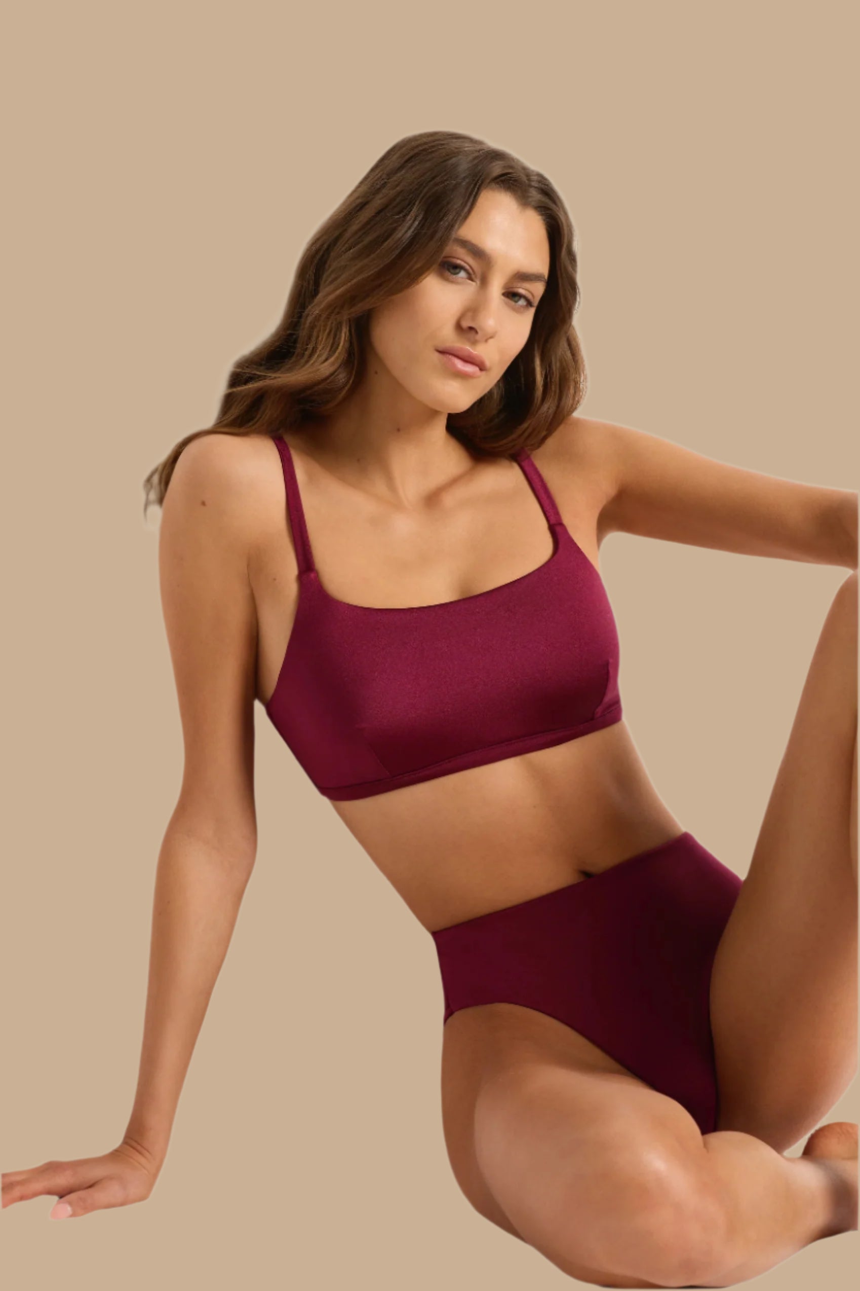 Lustre DD/E Square Neck Crop - Bikini Tops - Monte & Lou