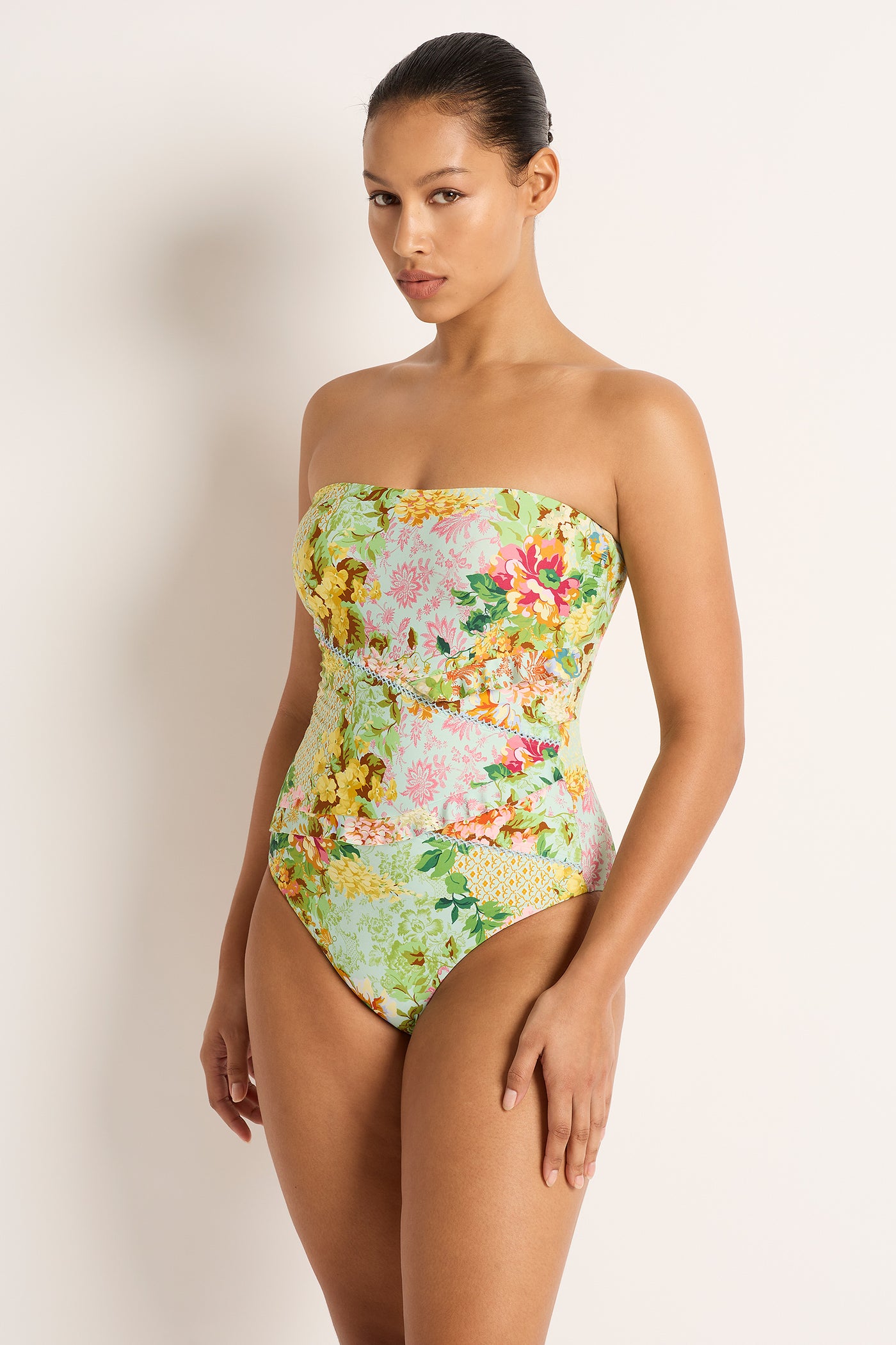 Olympia Spliced Bandeau One Piece