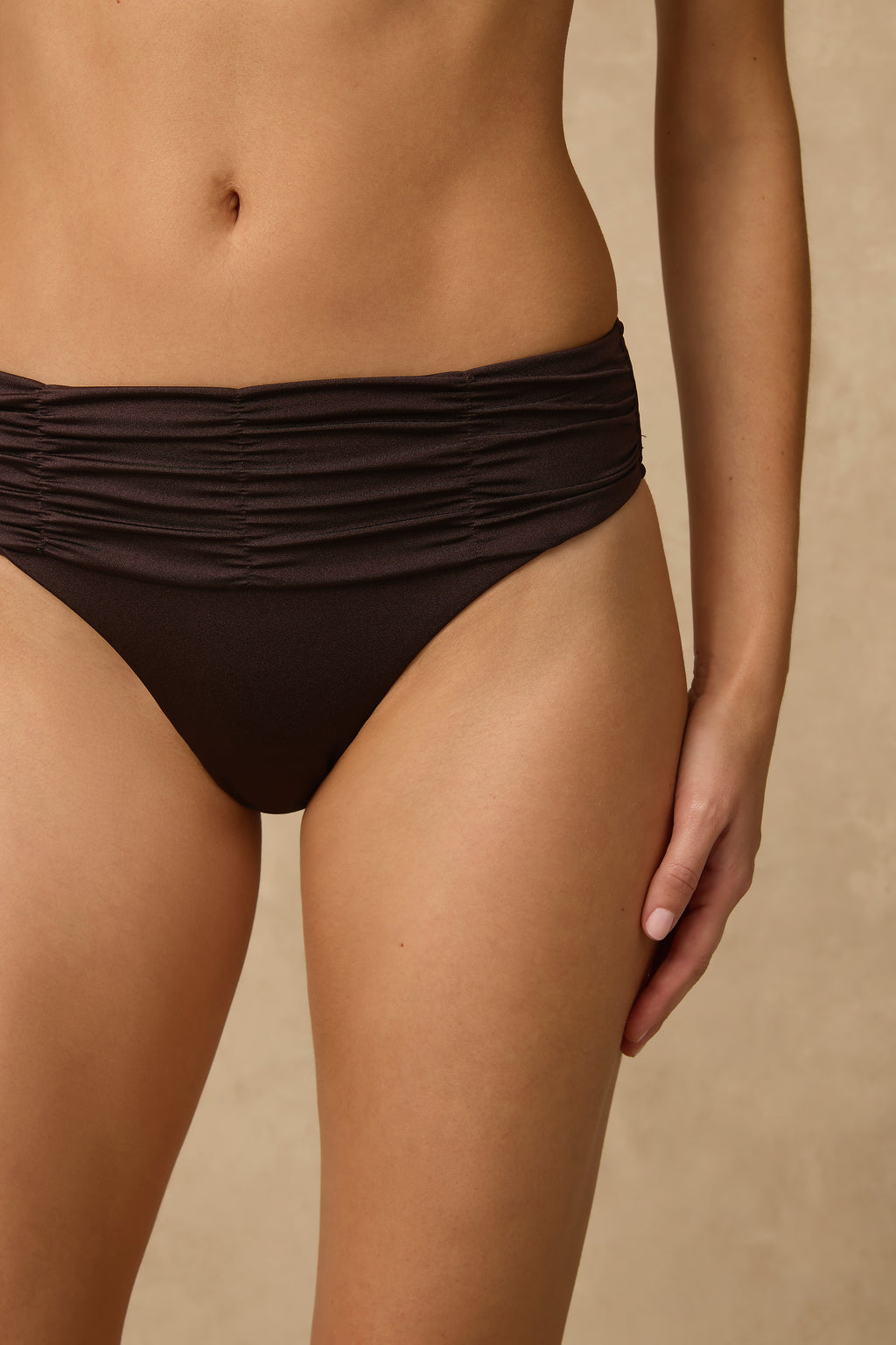 Lustre Mid Rise Ruched Pant
