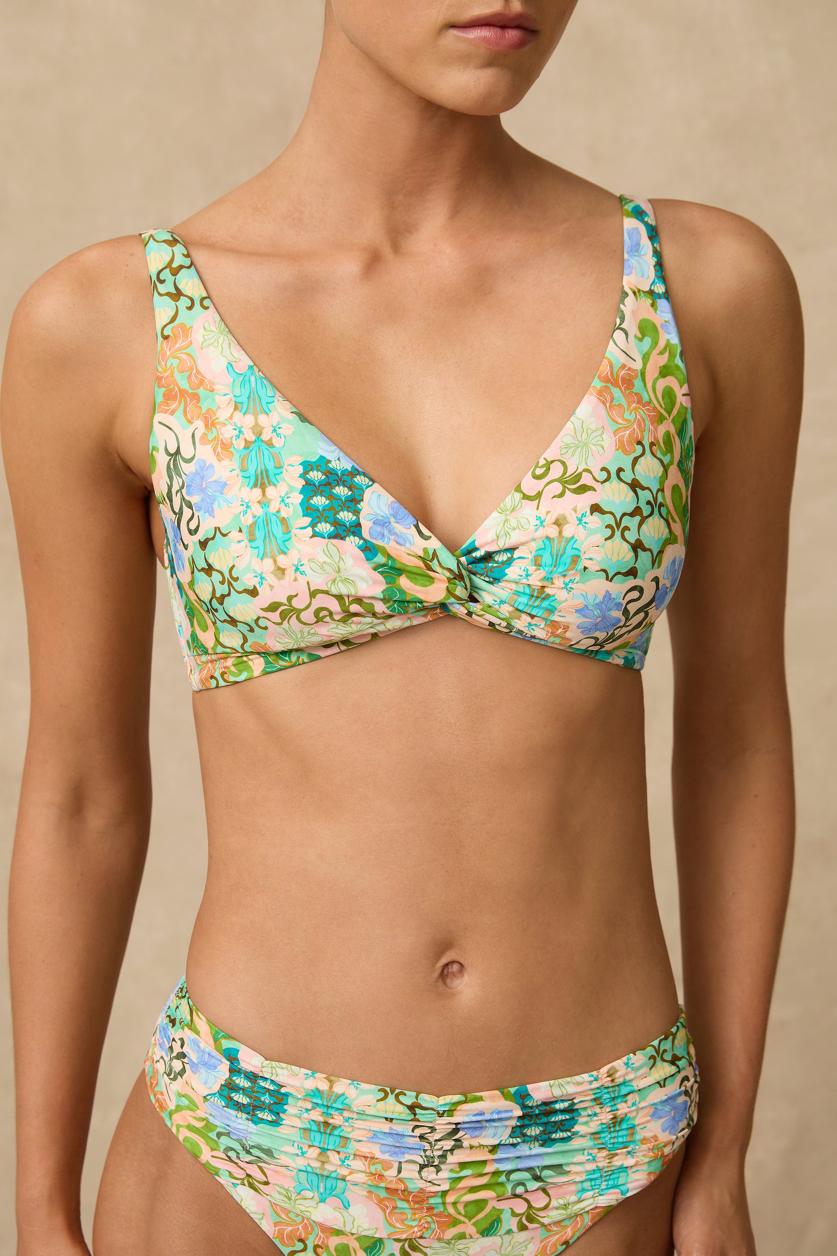 Ayla Multi Fit Twist Crop - Bikini Tops - Monte & Lou