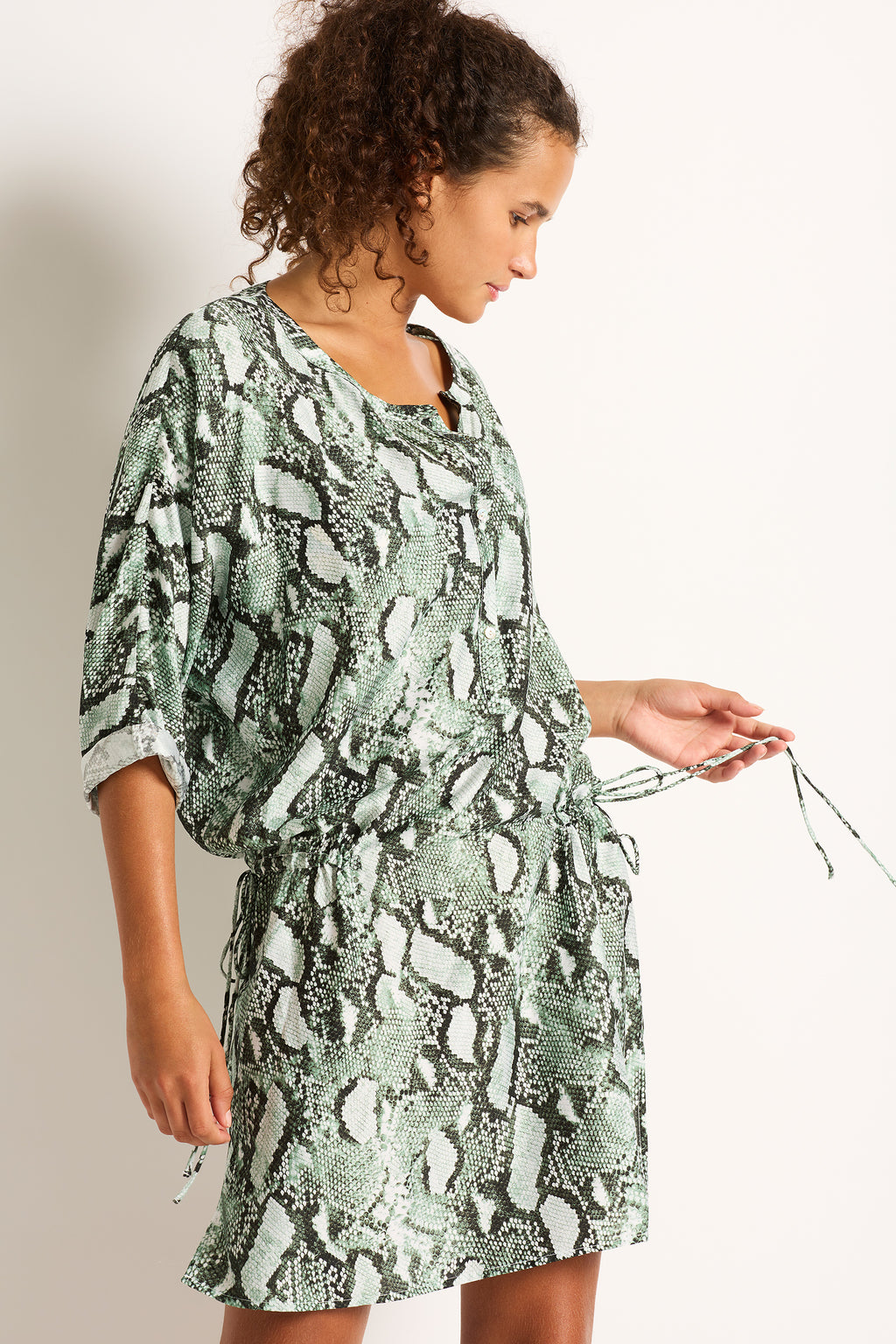 Karli 3/4 Sleeve Shirt Dress - Clothing - Monte & Lou