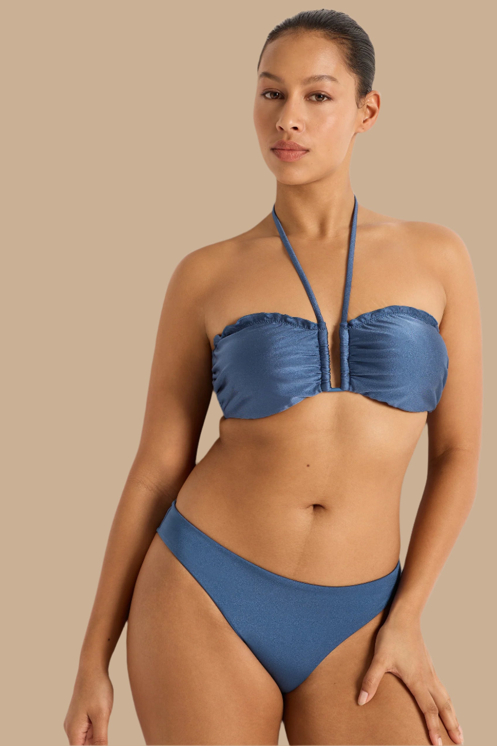 Lustre Up To a DD/E Coral Edge Bandeau - Bikini Tops - Monte & Lou