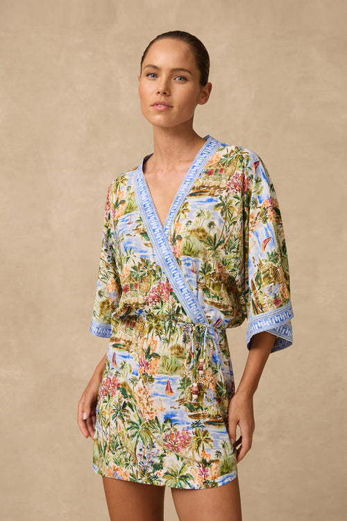 Costa Kimono Mini Dress