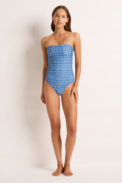 Jeanie Ruched Bandeau One Piece