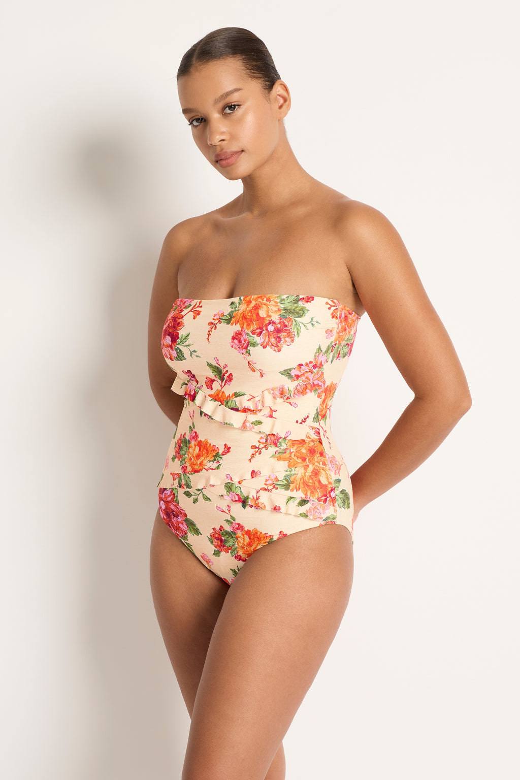Delight Spliced Frill Bandeau One Piece - One Piece - Monte & Lou