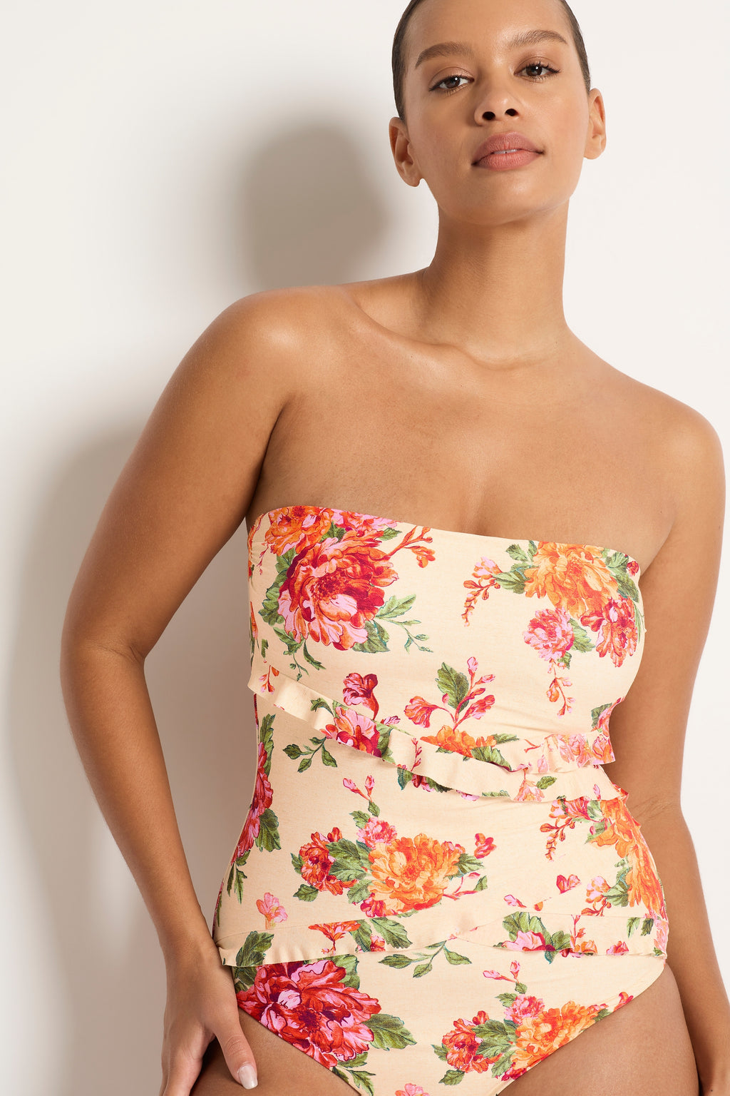 Delight Spliced Frill Bandeau One Piece - One Piece - Monte & Lou
