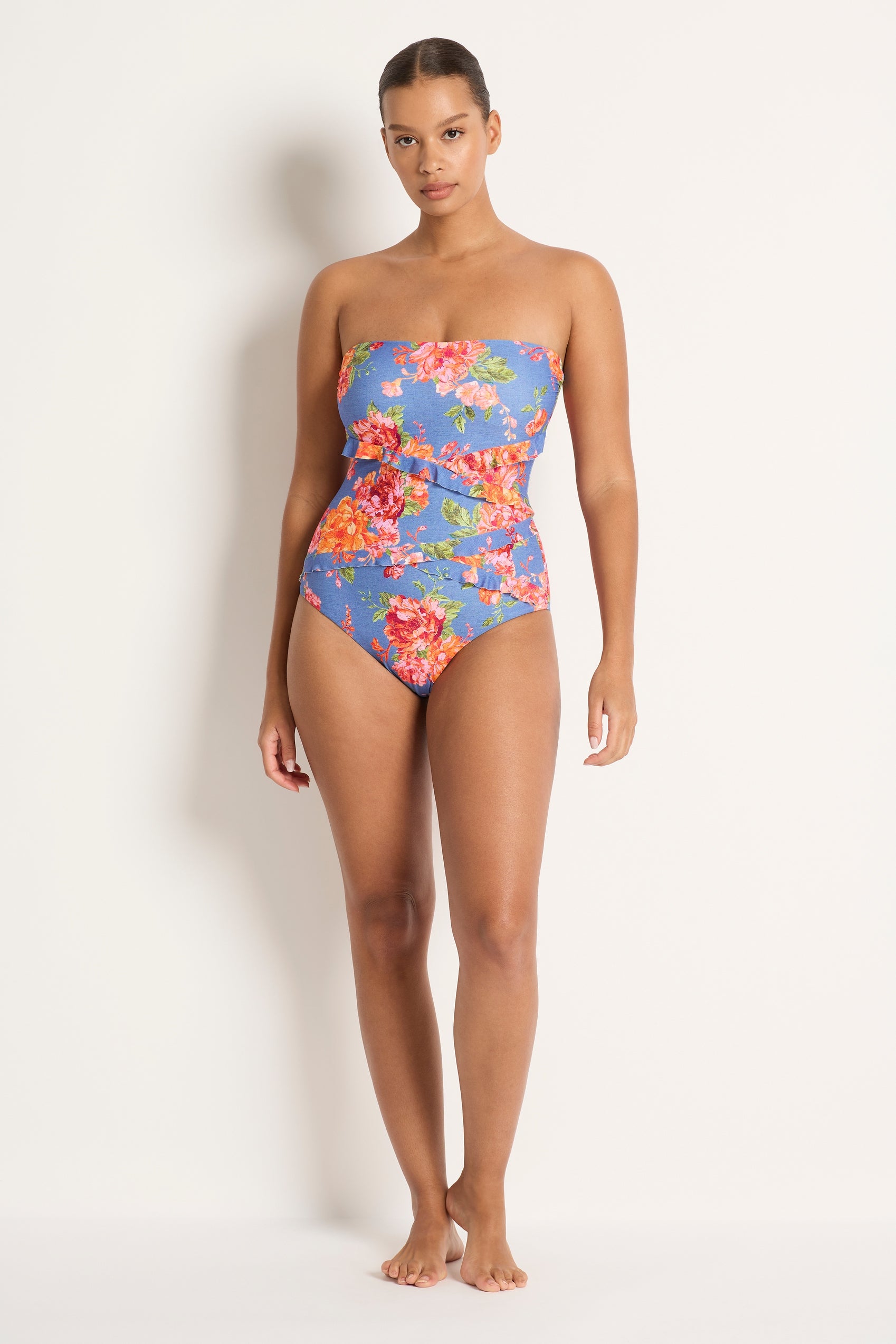 Delight Spliced Frill Bandeau One Piece - One Piece - Monte & Lou