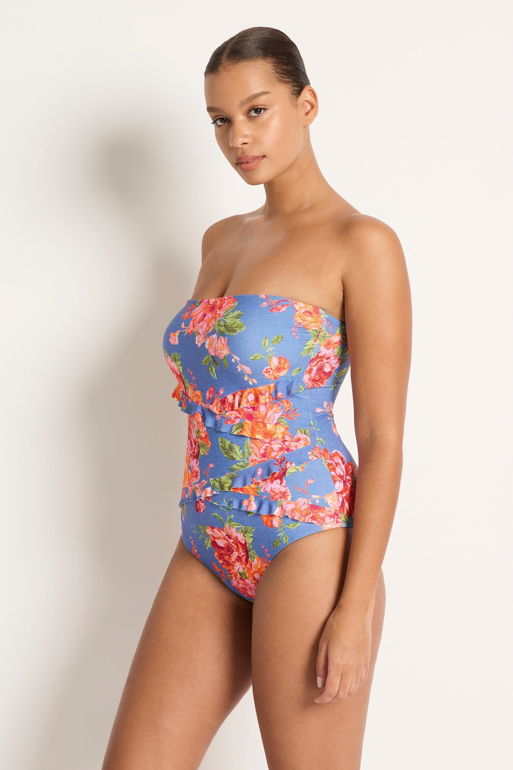 Delight Spliced Frill Bandeau One Piece - One Piece - Monte & Lou