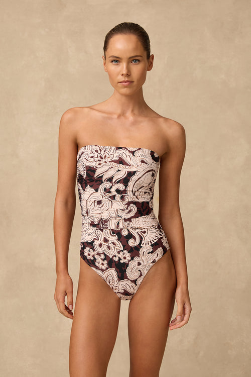 Perla Ruched Bandeau One Piece