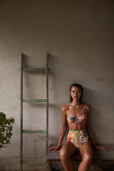 Allegra Gathered balconette Bra