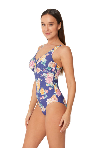 Brightest Bloom Multi Fit Tab Front Maillot - Monte & Lou