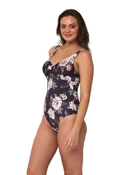 Vintage Floral Multifit Tab Front Maillot - One Piece - Monte & Lou