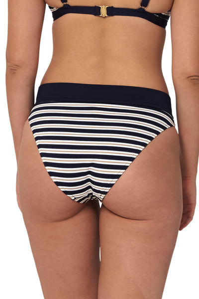 Hamilton Stripe Contrast Band High Pant - Bikini Bottoms - Monte & Lou