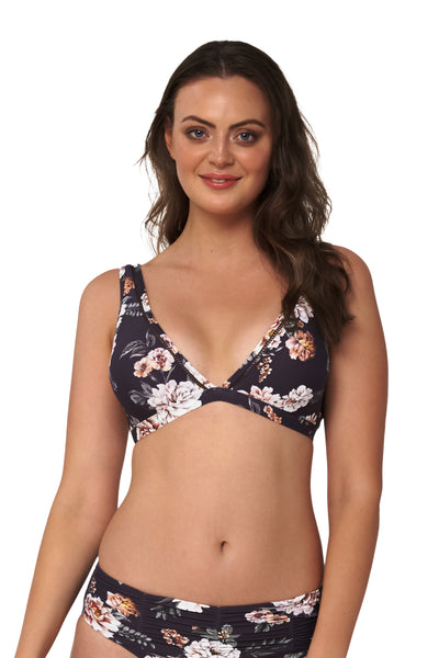 Vintage Floral Up To A DD Extended Tri - Bikini Tops - Monte & Lou