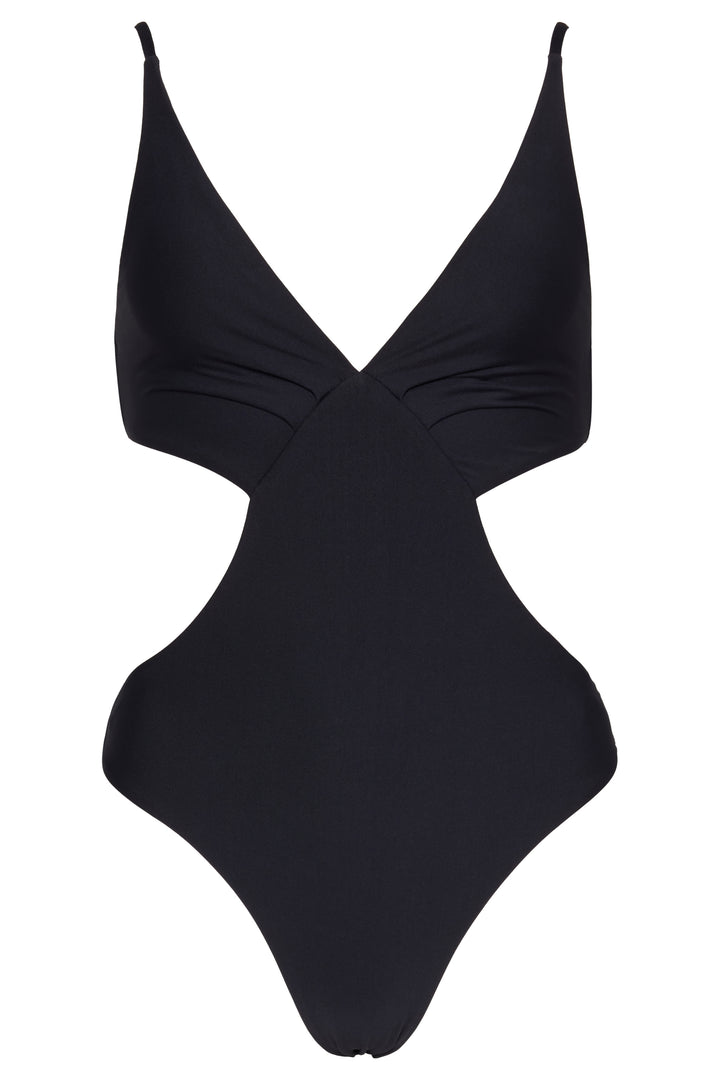 ワンピース digne cut out one-piece - black size2 cut out one-piece - black – digne.online