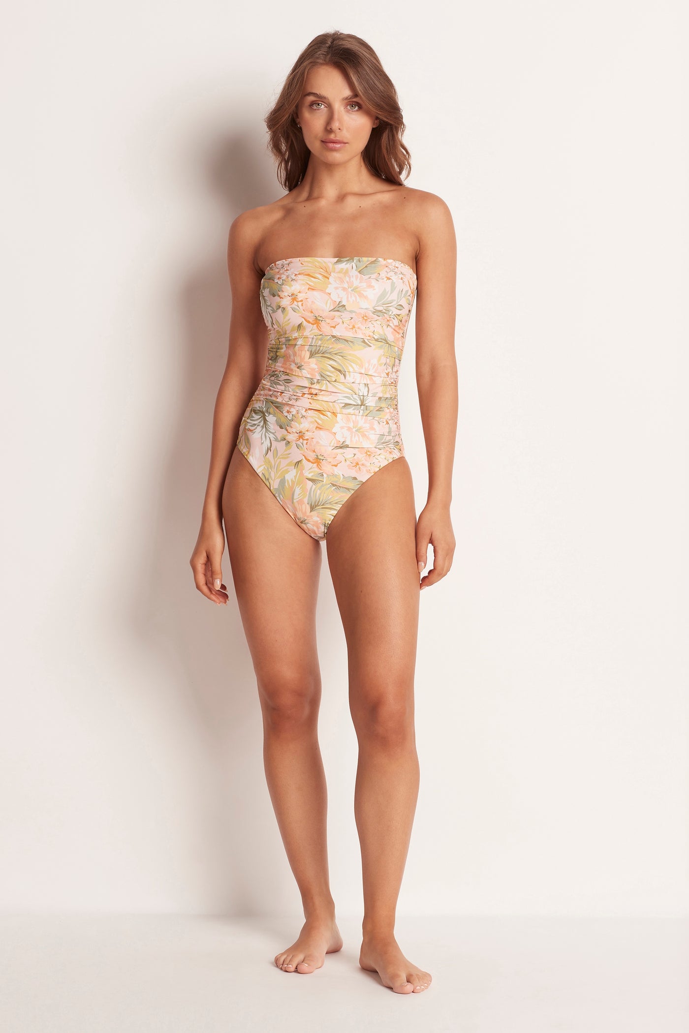 Fantasy Ruched Bandeau One Piece
