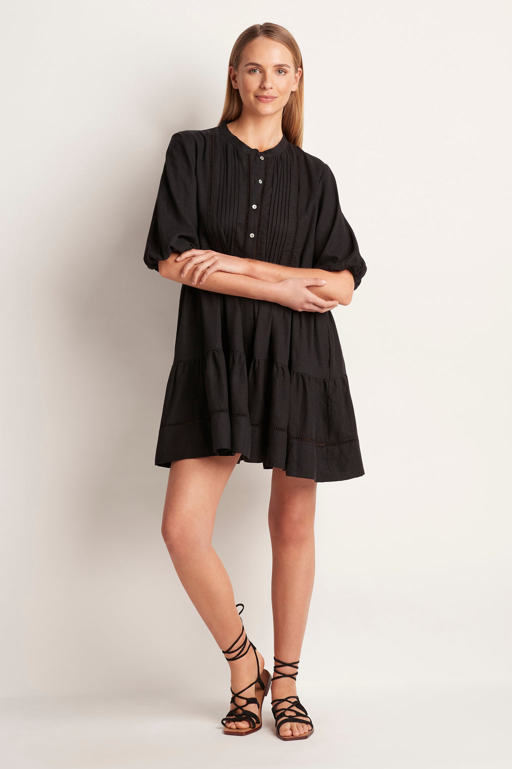 Tiered Mini Dress - Clothing - Monte & Lou