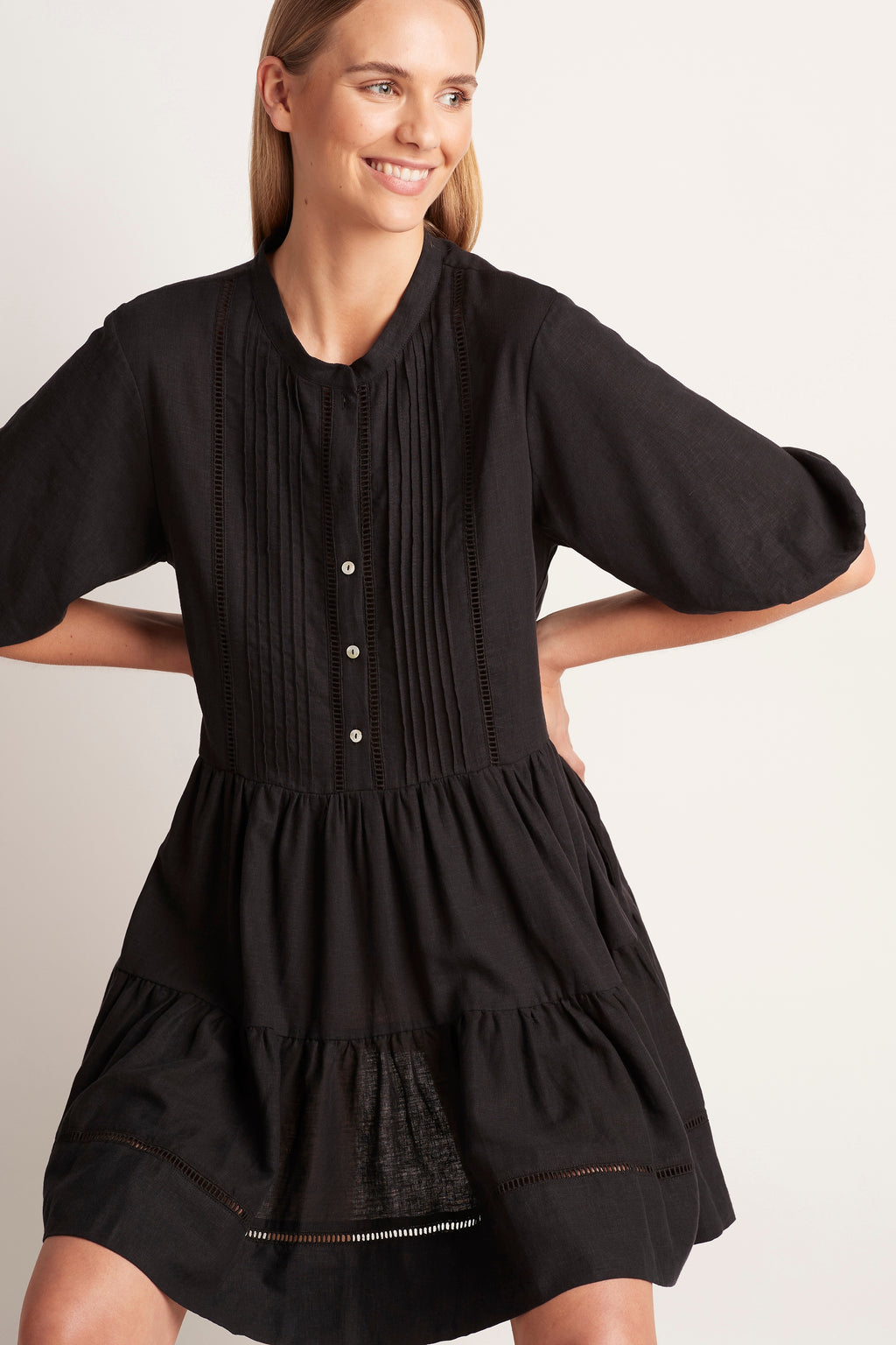 Tiered Mini Dress - Clothing - Monte & Lou