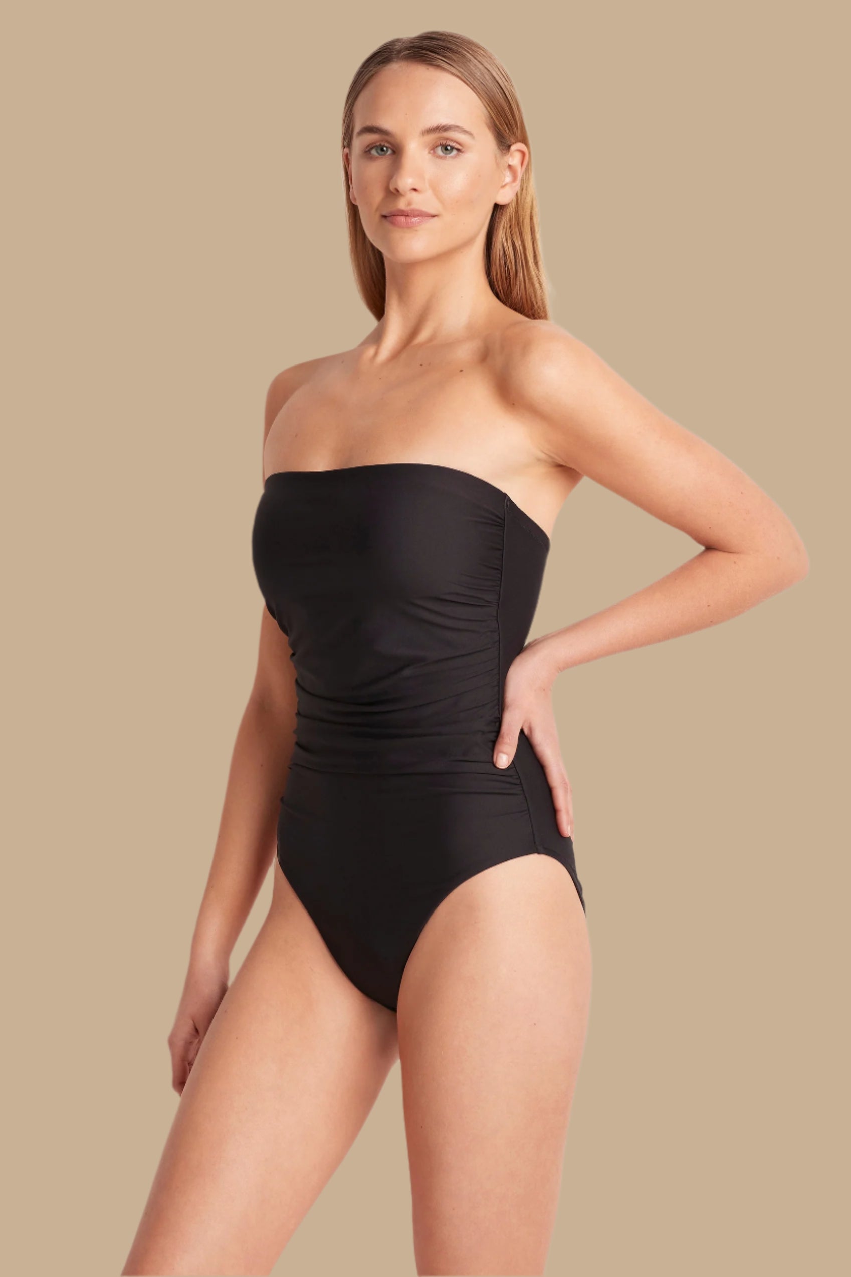 Ruched Bandeau One Piece - One Piece - Monte & Lou