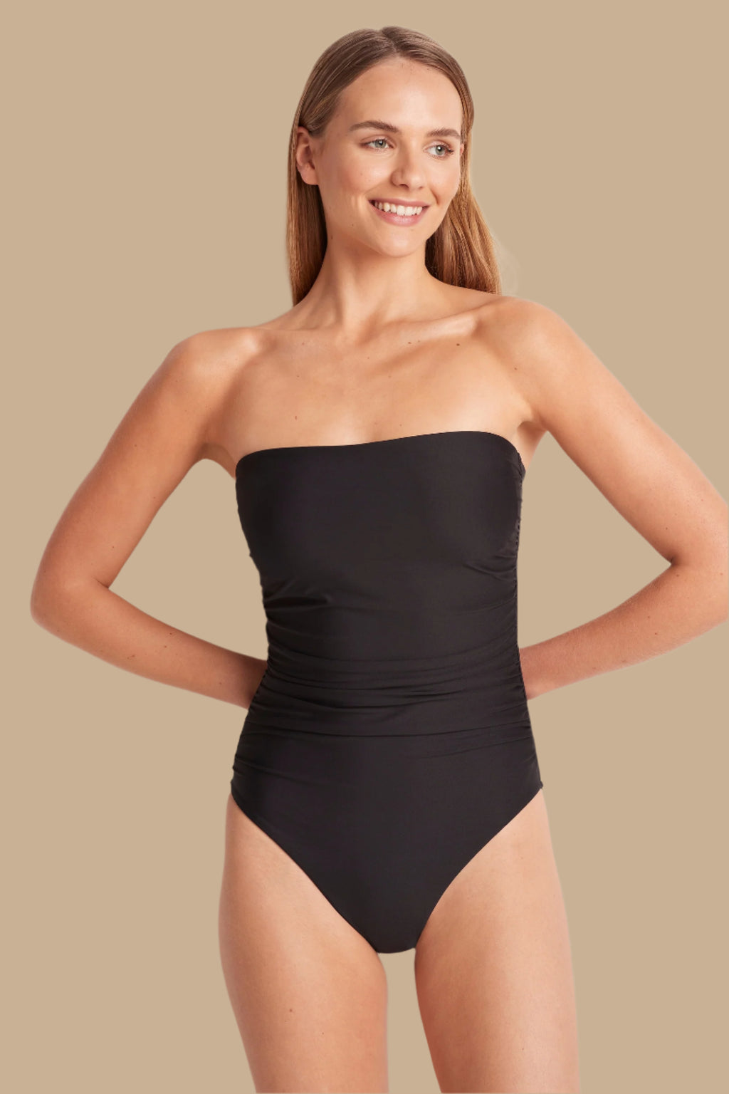 Ruched Bandeau One Piece - One Piece - Monte & Lou