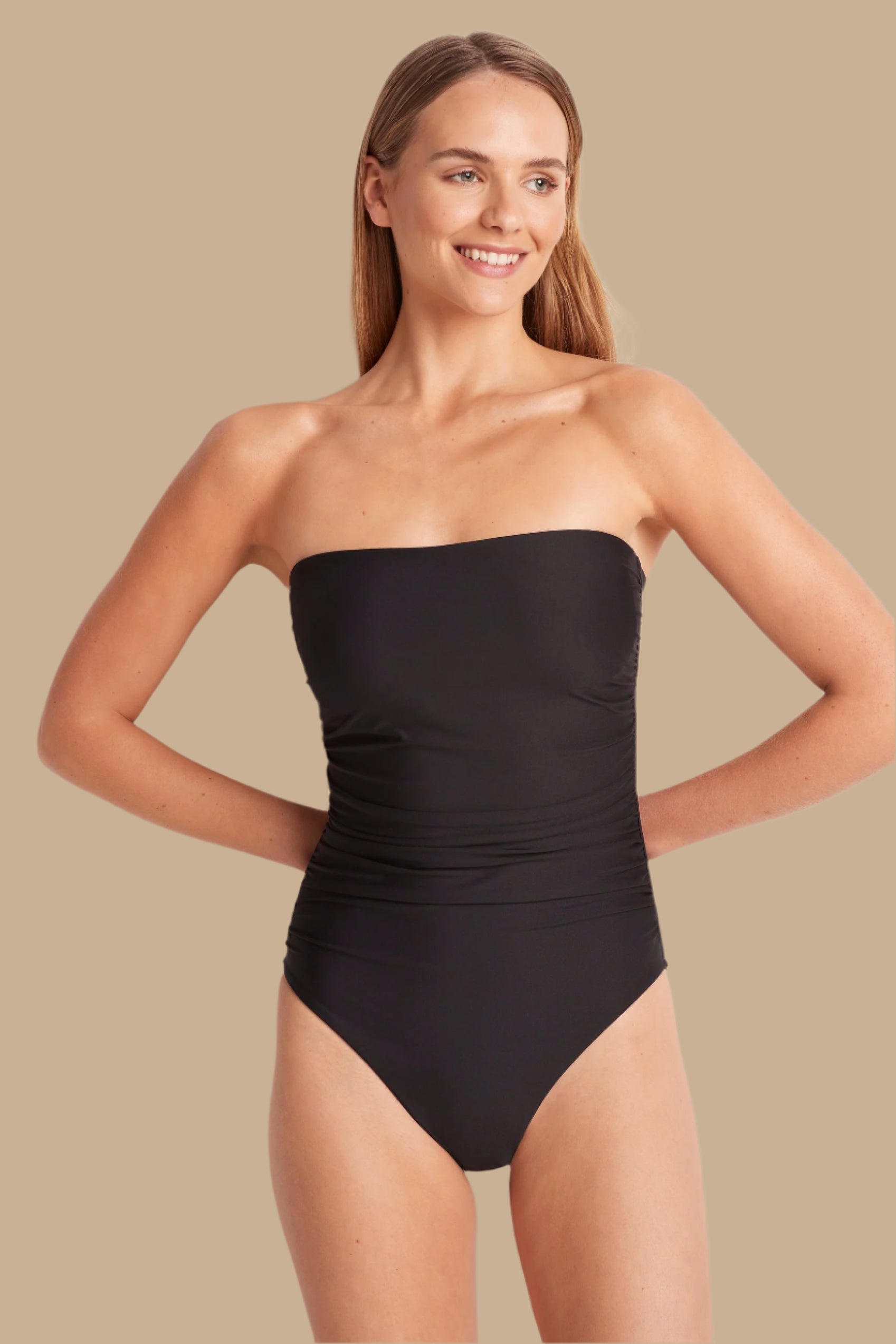 Ruched Bandeau One Piece - One Piece - Monte & Lou