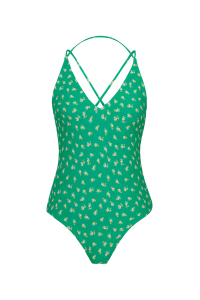 Pineapples Reversible Plunge One Piece